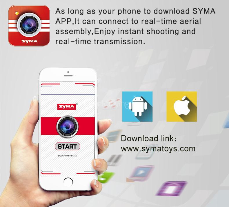 SYMA X56W WIFI FPV With Foldable Arm Pointing Flight Mode 4CH 6Axis Gyro RC Quadcopter RTF - White