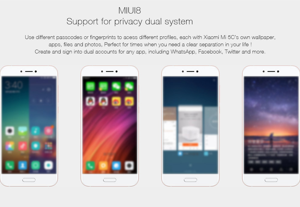 Xiaomi Mi 5C 5.15 Inch FHD Screen 3GB RAM 64GB ROM 12.0MP Cam MIUI 8 Octa Core Surge S1 2.2GHz 4G Android 7.1 LTE Smartphone USB Type-C Quik Charge Metal Body - Black