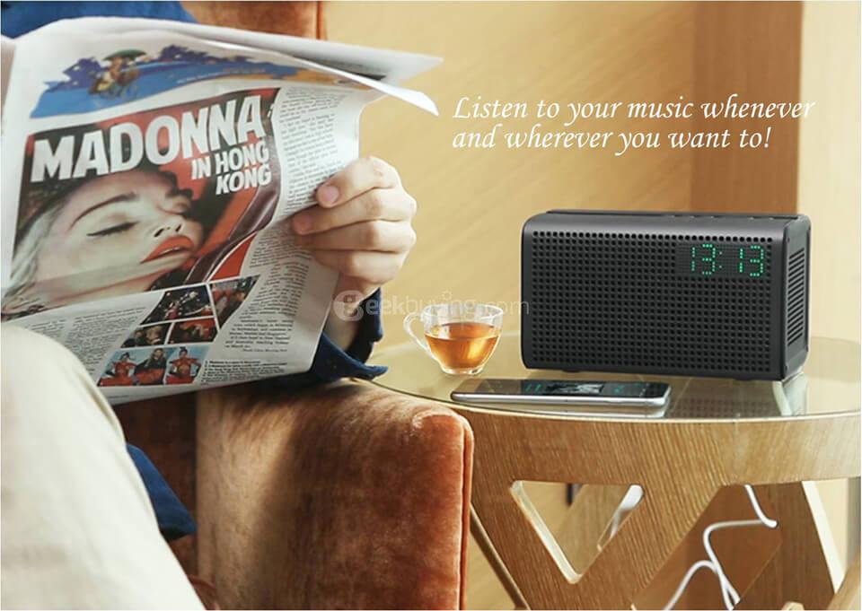 GGMM ES-201 E3 Portable WiFi Bluetooth Dual Wireless Connection Multifunctional Speaker - White
