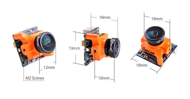 Runcam Micro Swift 2.1mm 1/3 CCD 600TVL IR Blocked FPV Camera for Racing drone - Orange(PAL)