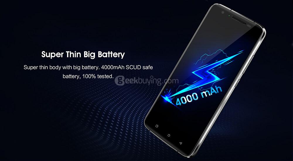 [HK Stock]Oukitel U16 MAX 6.0 Inch HD 2.5D Screen 3GB RAM 32GB ROM 13.0MP Cam MTK6753 Octa Core 1.3GHz Android 7.0 Smartphone Touch ID Metal Body 4000mAh - Gray