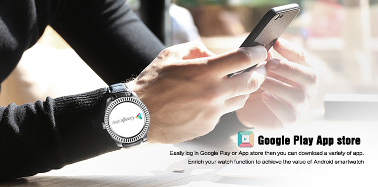 NO.1 D7 Android Smart Watch MTK6572 1.3 Inch 1GB RAM 8GB ROM IP65 Pedometer Heart Rate Monitor Bluetooth WiFi NFC Connection - Black