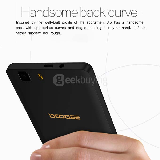 DOOGEE X5 Pro 5.0inch Android 5.1 2GB RAM 16GB ROM Smartphone MT6735M Quad Core 1.0GHz 3G GPS OTG - White