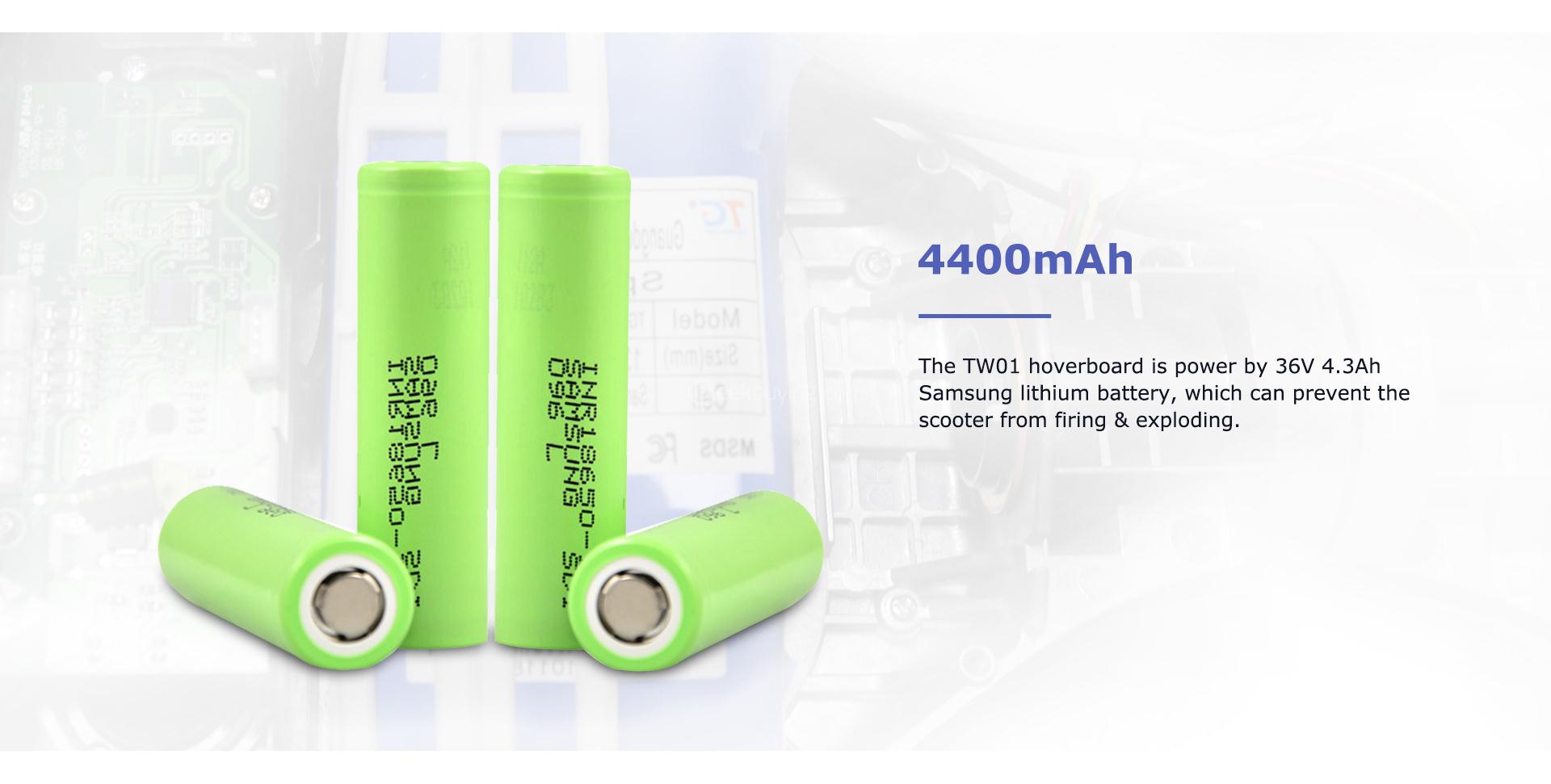 [DE Stock]Megawheels TW01 4400MAH Dual Wheels Self Balancing Electric Scooter Drifting Board - Blue