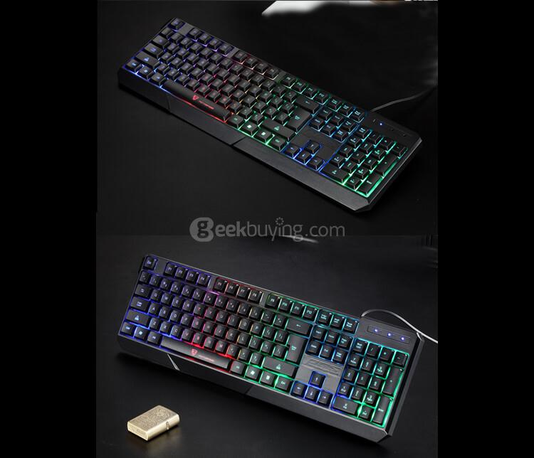 MotoSpeed K70 USB Wired Gaming Keyboard 7 Color Backlit - Black