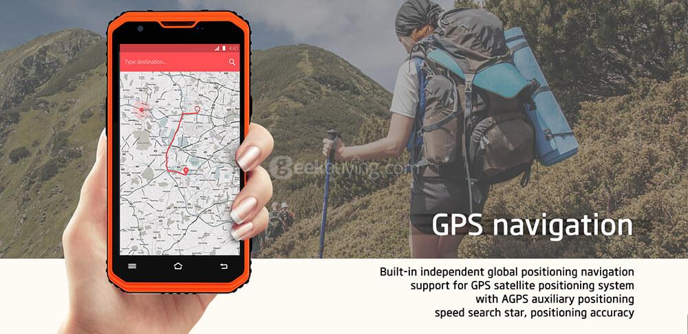 Vphone M3 5.0 Inch Smartphone IP68 Waterproof 2GB RAM 16GB ROM MTK6735 13.0MP Cam Android 5.1 4500mAh GPS - Orange