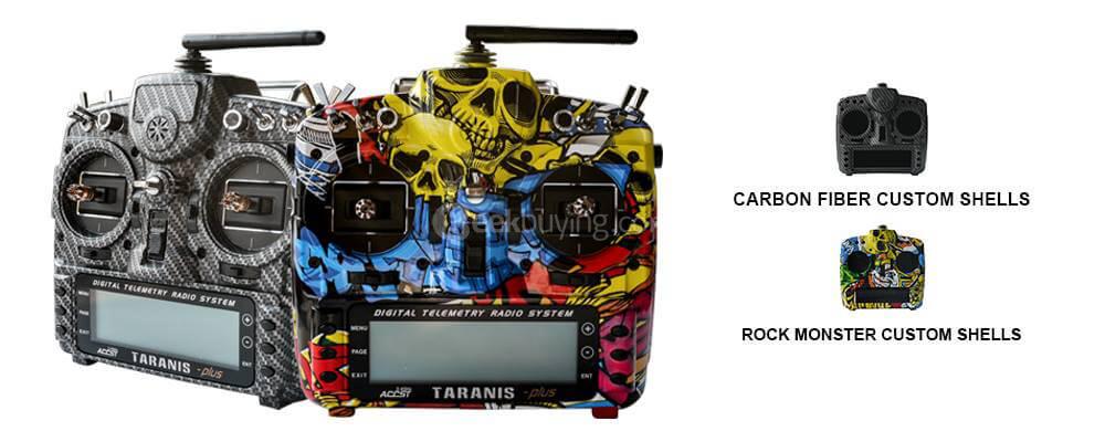 Orginal FrSky Taranis X9D Plus Transmitter Spare Part Custom Shell Case - Carbon Fiber