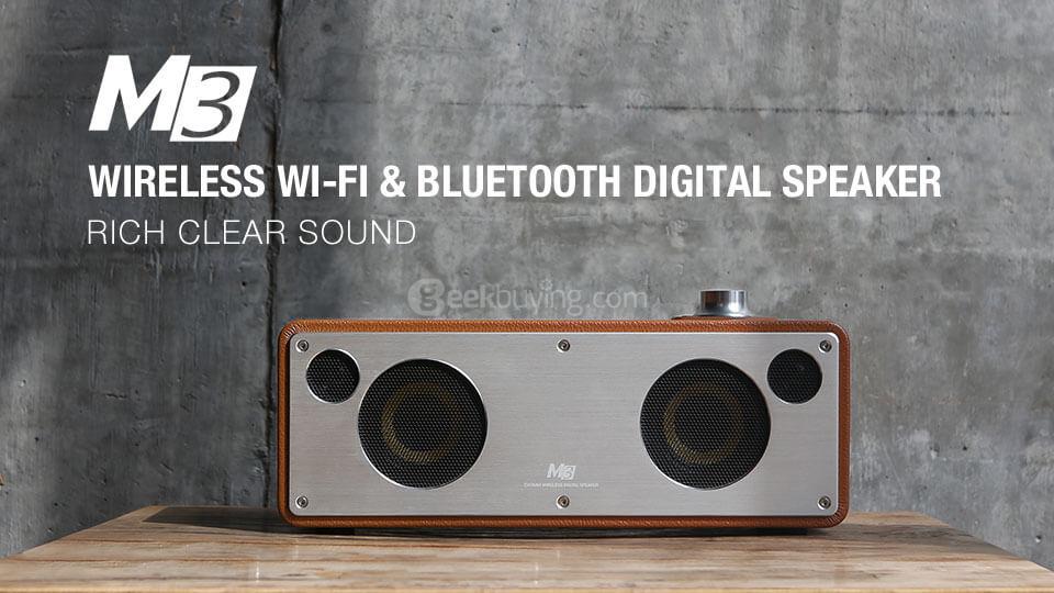 GGMM WS-301 M3 Wireless Bluetooth 4.0 WiFi Digital Speaker - Coffee