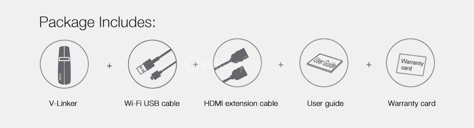 GGMM V-Linker 2.4G/5.8G AC Wireless Display Dongle Supports Airplay MiraCast DLNA EZCast for Android iOS Mac Windows
