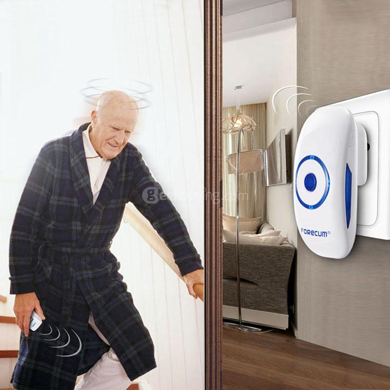 Forecum 8 Doorbell 36 Songs Waterresistant Wireless Remote Control with One Receiver Doorbell 300M