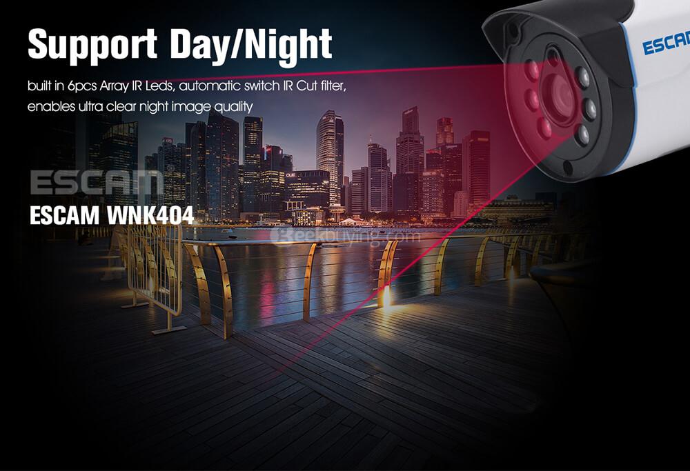 ESCAM WNK404 4CH WiFi IP Cameras and 1CH WiFi NVR 720P Wireless NVR Kit