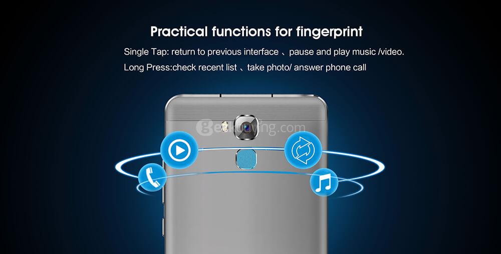 [HK Stock]Oukitel U16 MAX 6.0 Inch HD 2.5D Screen 3GB RAM 32GB ROM 13.0MP Cam MTK6753 Octa Core 1.3GHz Android 7.0 Smartphone Touch ID Metal Body 4000mAh - Gray