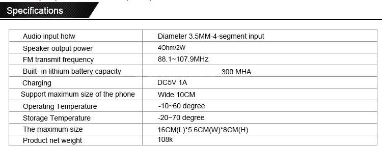 FM09 Car Handsfree FM Transmitter 360 Degree Rotation Phone Holder - Black