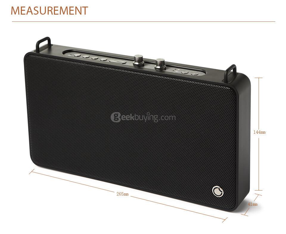 GGMM E5-100 Wireless Bluetooth 4.0 WiFi Stereo Sound Portable Smart Speaker - Black