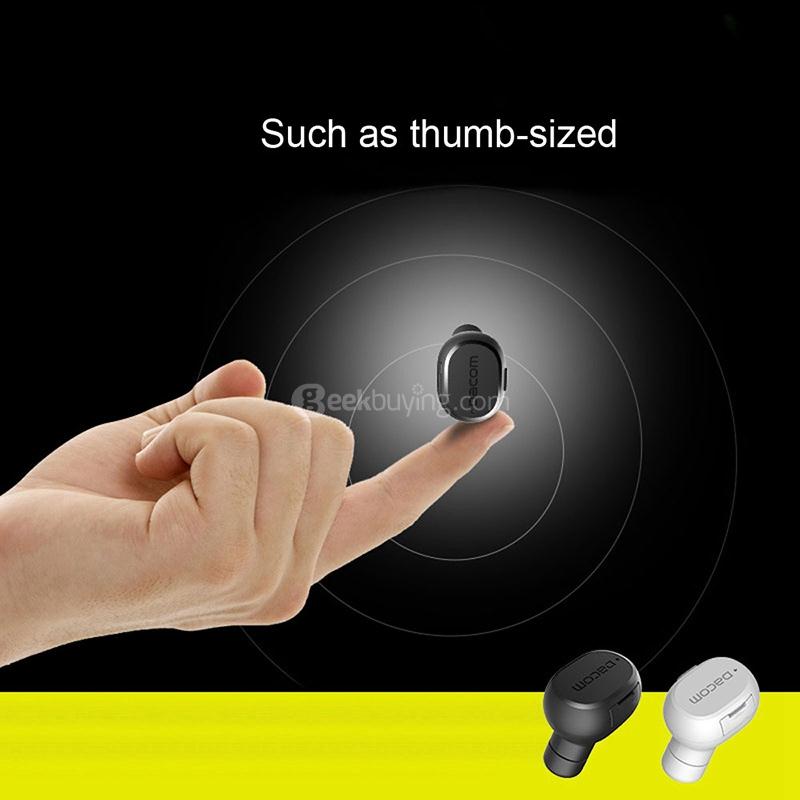 Dacom K28 Mini Sport Stealth Wireless Bluetooth 4.1 Earphone Headphone with Mic - Black