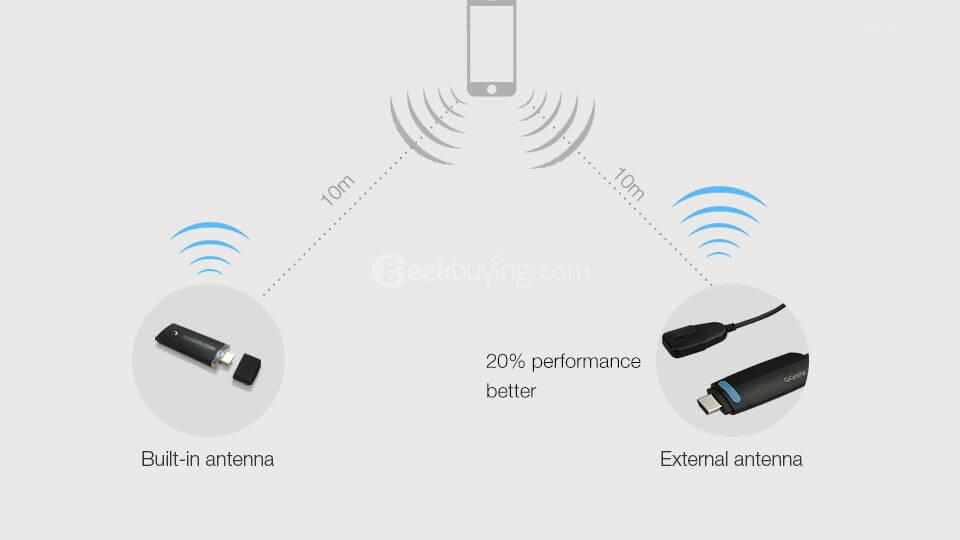 GGMM V-Linker 2.4G/5.8G AC Wireless Display Dongle Supports Airplay MiraCast DLNA EZCast for Android iOS Mac Windows