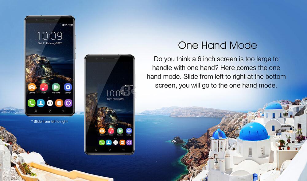 [HK Stock]Oukitel U16 MAX 6.0 Inch HD 2.5D Screen 3GB RAM 32GB ROM 13.0MP Cam MTK6753 Octa Core 1.3GHz Android 7.0 Smartphone Touch ID Metal Body 4000mAh - Gray