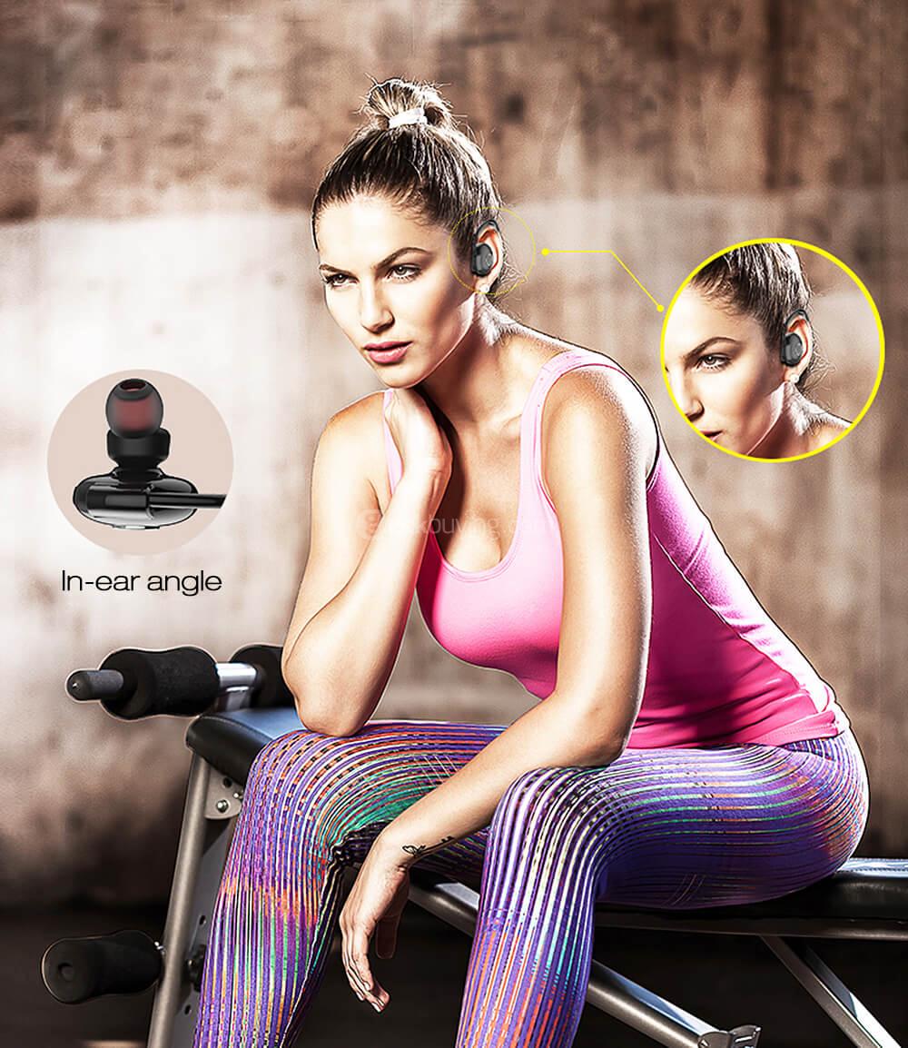 Awei A845BL Bluetooth V4.1 Neckband Earphones - Black