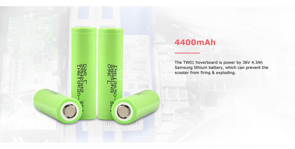 [DE Stock]Megawheels TW01 4400MAH Dual Wheels Self Balancing Electric Scooter Drifting Board - Red