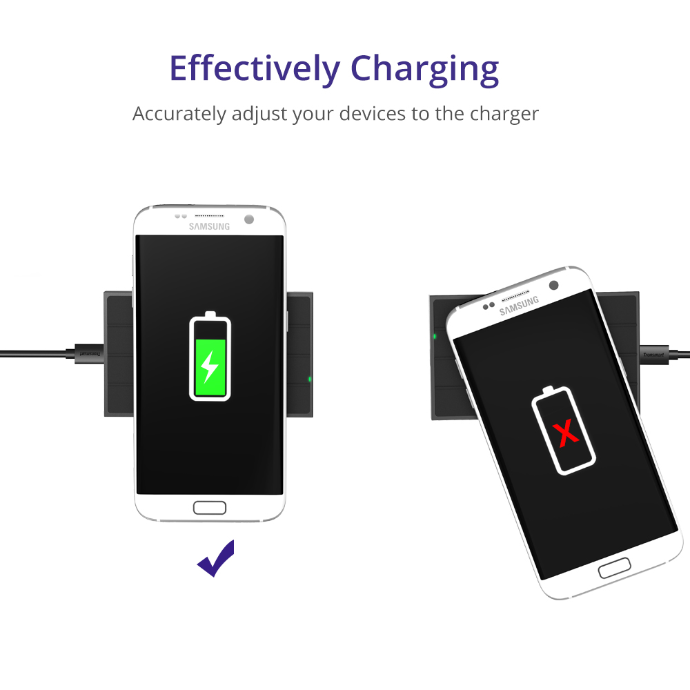 Bundle Tronsmart Chocolate QC2.0 Wireless Fast Charger +Tronsmart Presto 33W Quick Charge 3.0 Type C 10400mAh Power Bank Black