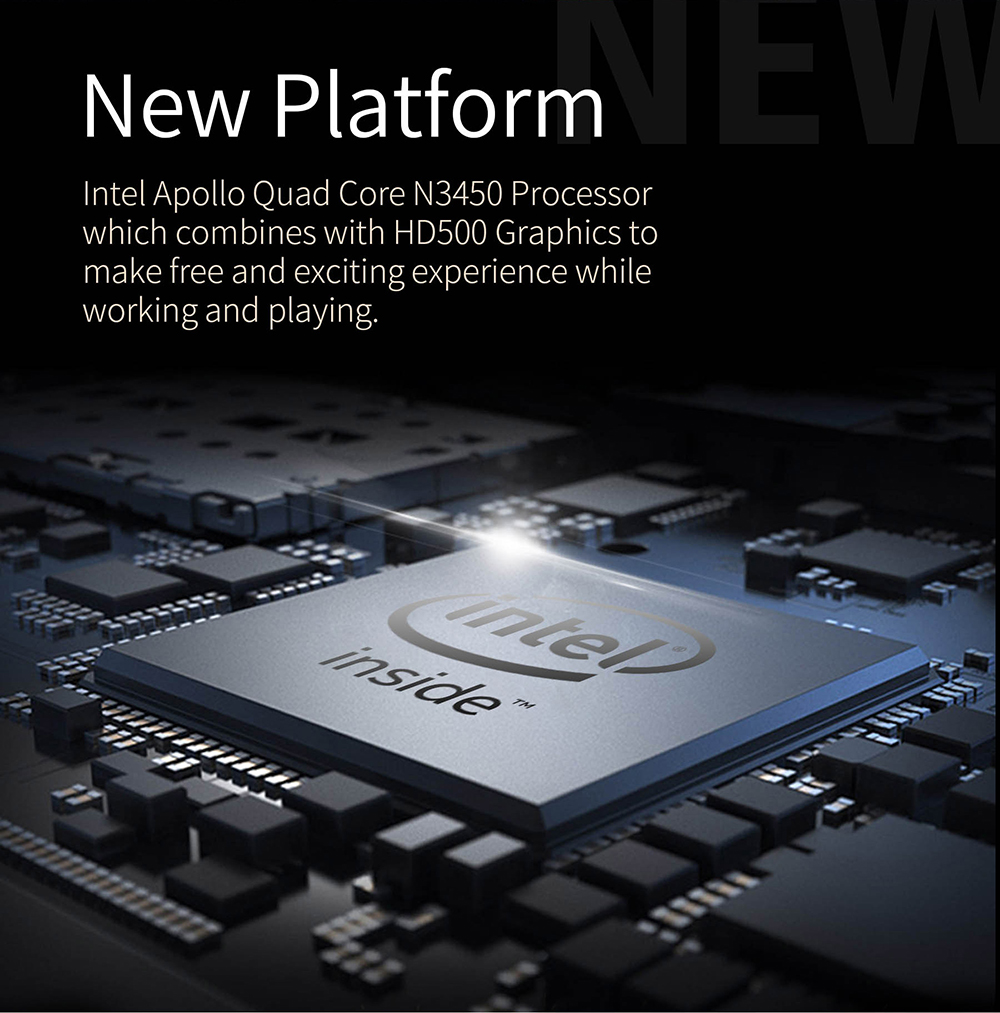 Jumper EZbook 3 Pro 13.3 Inch Laptop Intel Apollo Lake N3450 Quad Core 2.2GHz 6GB DDR3 64GB SSD Windows 10 Home OS 1080P FHD IPS Display - Silver