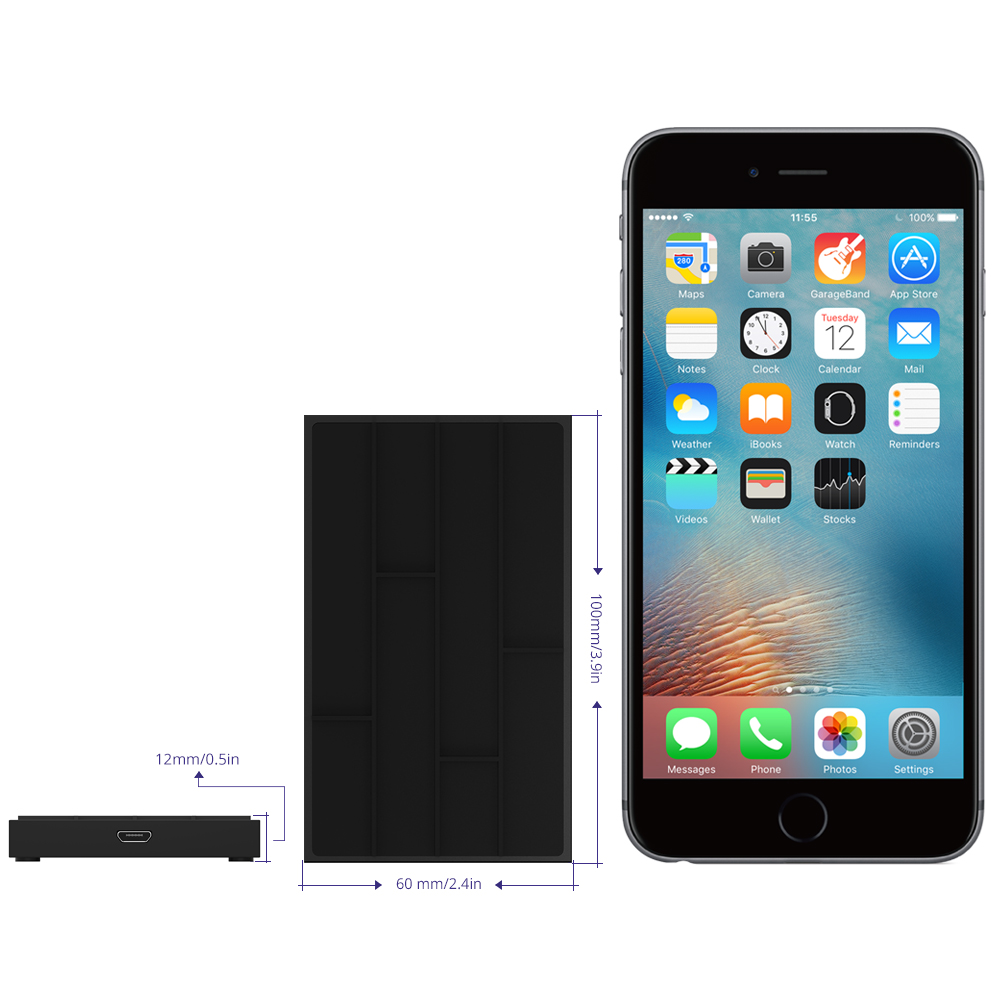 Bundle Tronsmart Chocolate QC2.0 Wireless Fast Charger +Tronsmart Presto 33W Quick Charge 3.0 Type C 10400mAh Power Bank Black