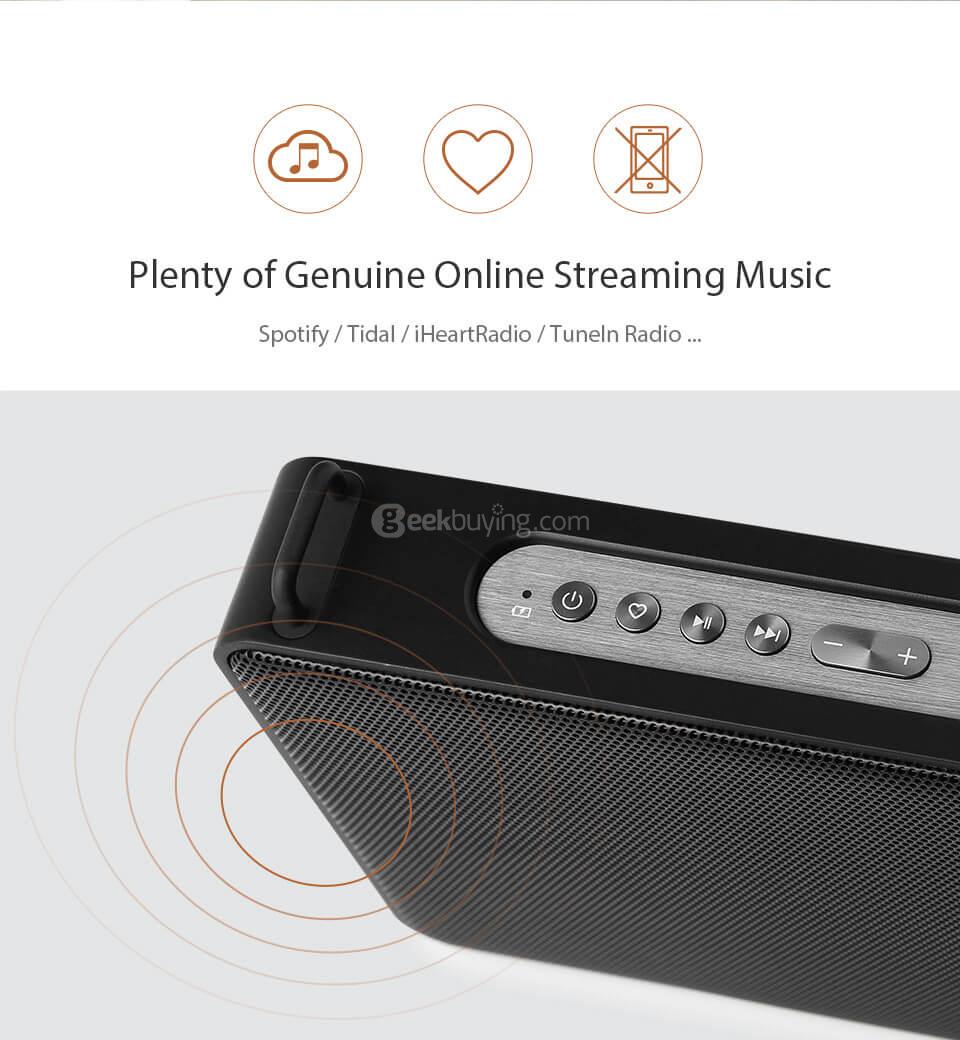 GGMM E5-100 Wireless Bluetooth 4.0 WiFi Stereo Sound Portable Smart Speaker - Black