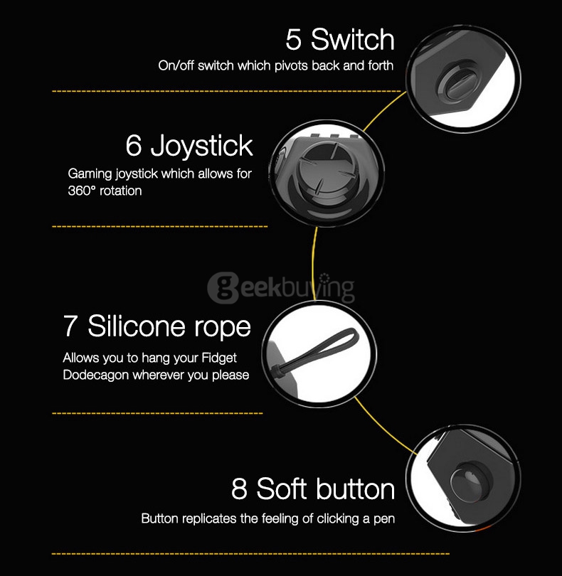 12 Sided Fidget Dice Relieves Stress Toys Anti-Stress Autism ADHD For Children Adult Cube Gift - Purple