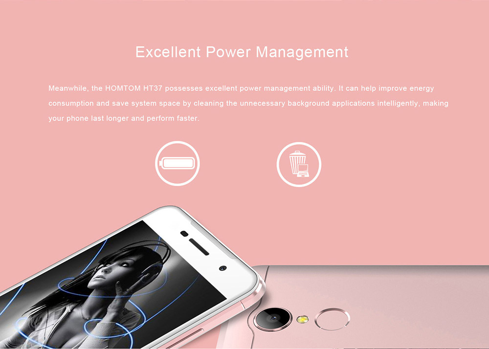 [HK Stock]HOMTOM HT37 5.0 Inch HD 2.5D Screen 2GB RAM 16GB ROM 13.0MP Cam MT6580 Quad Core 1.3GHz Android 6.0 Smartphone Touch ID 3000mAh - Silver