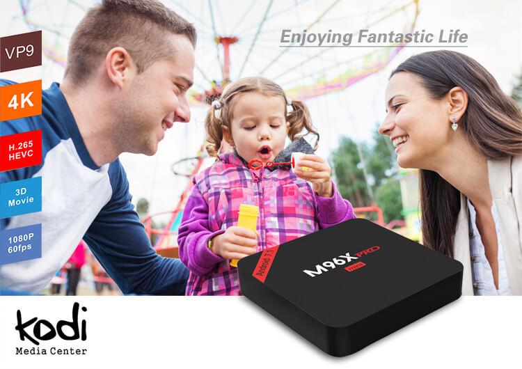 M96X Pro Mini Android 7.1.1 4K HDR TV BOX KODI Amlogic S905X 1G/8G WIFI LAN Bluetooth