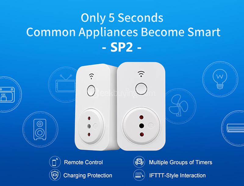 BroadLink SP2-CL WiFi Smart Home Socket Switch Plug Timer Remote Controll- CL Plug