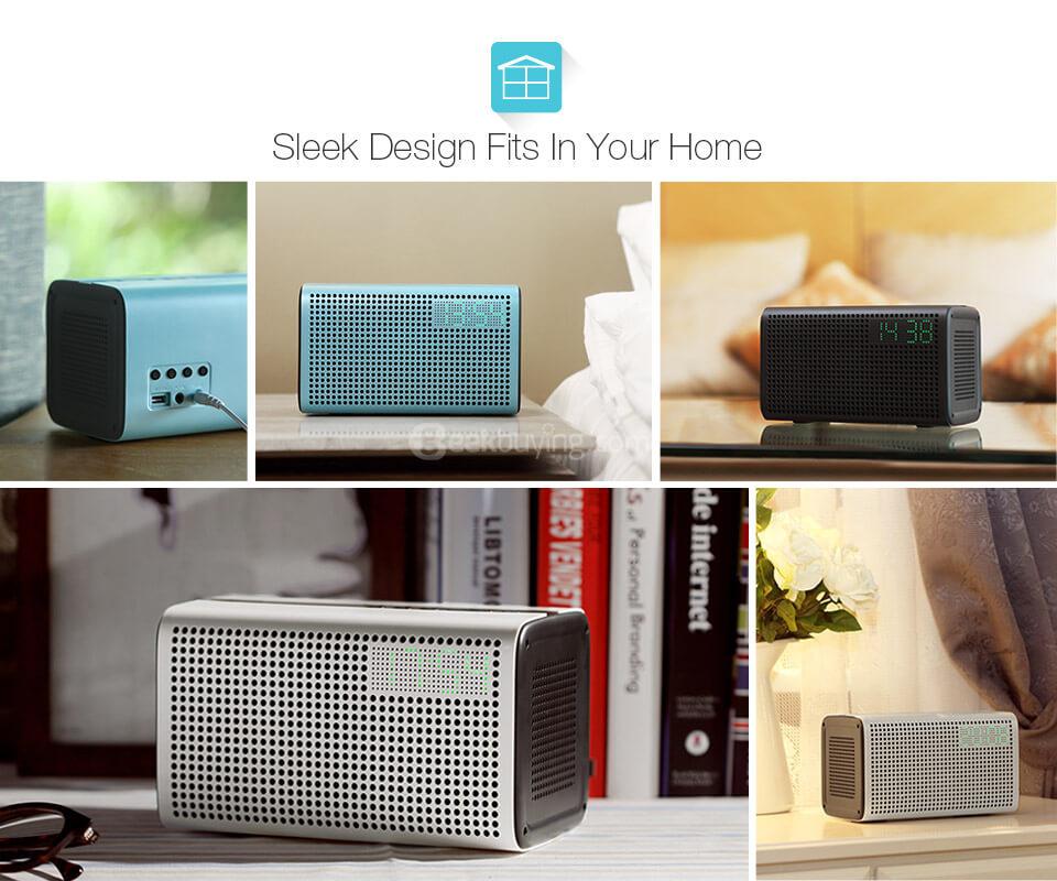 GGMM ES-201 E3 Portable WiFi Bluetooth Dual Wireless Connection Multifunctional Speaker - White
