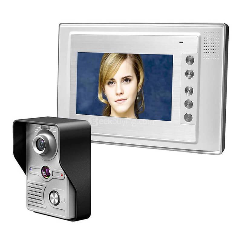 7 Inch Video Door Phone Doorbell Intercom Kit One Camera + One Monitor Night Vision