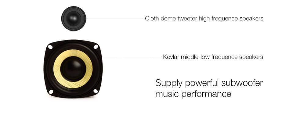 GGMM WS-301 M3 Wireless Bluetooth 4.0 WiFi Digital Speaker - Coffee