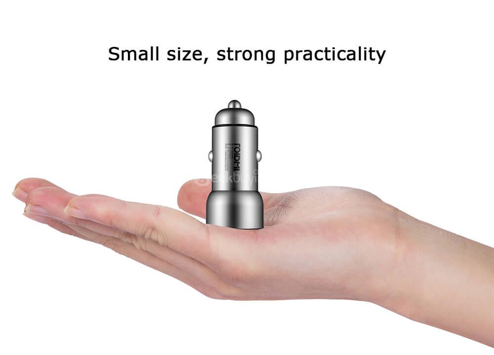 ROIDMI C1 Car Charger Dual USB Ports 3.6A Intelligent Output  -  Silver