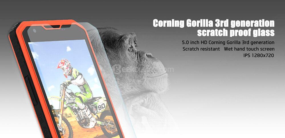 Vphone M3 5.0 Inch Smartphone IP68 Waterproof 2GB RAM 16GB ROM MTK6735 13.0MP Cam Android 5.1 4500mAh GPS - Orange