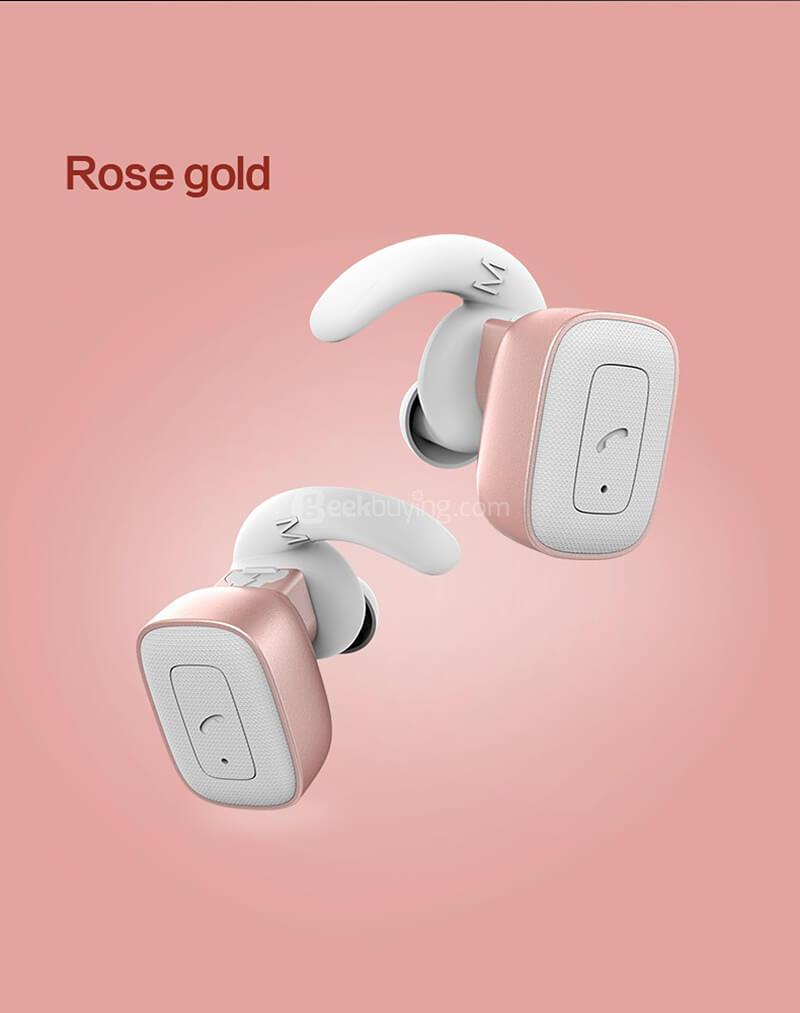 Original Roman Q5 Wireless Bluetooth 4.1 Dual Earphones - Black