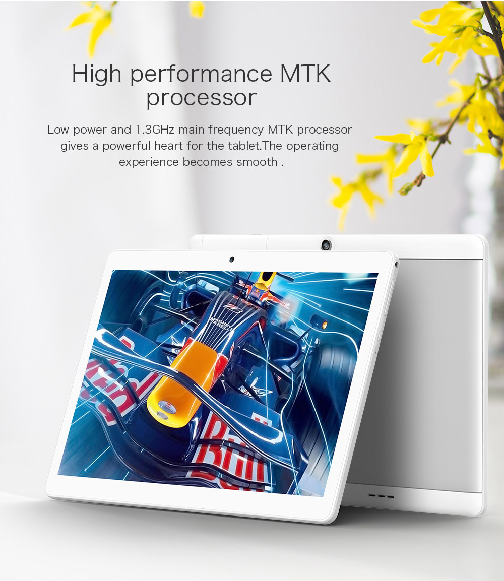 Teclast X10 3G Phablet Android 6.0 Quad Core MT6580 1.3GHz 1GB RAM 16GB ROM Dual Camera Wifi HD IPS Screen 1200*800  - White
