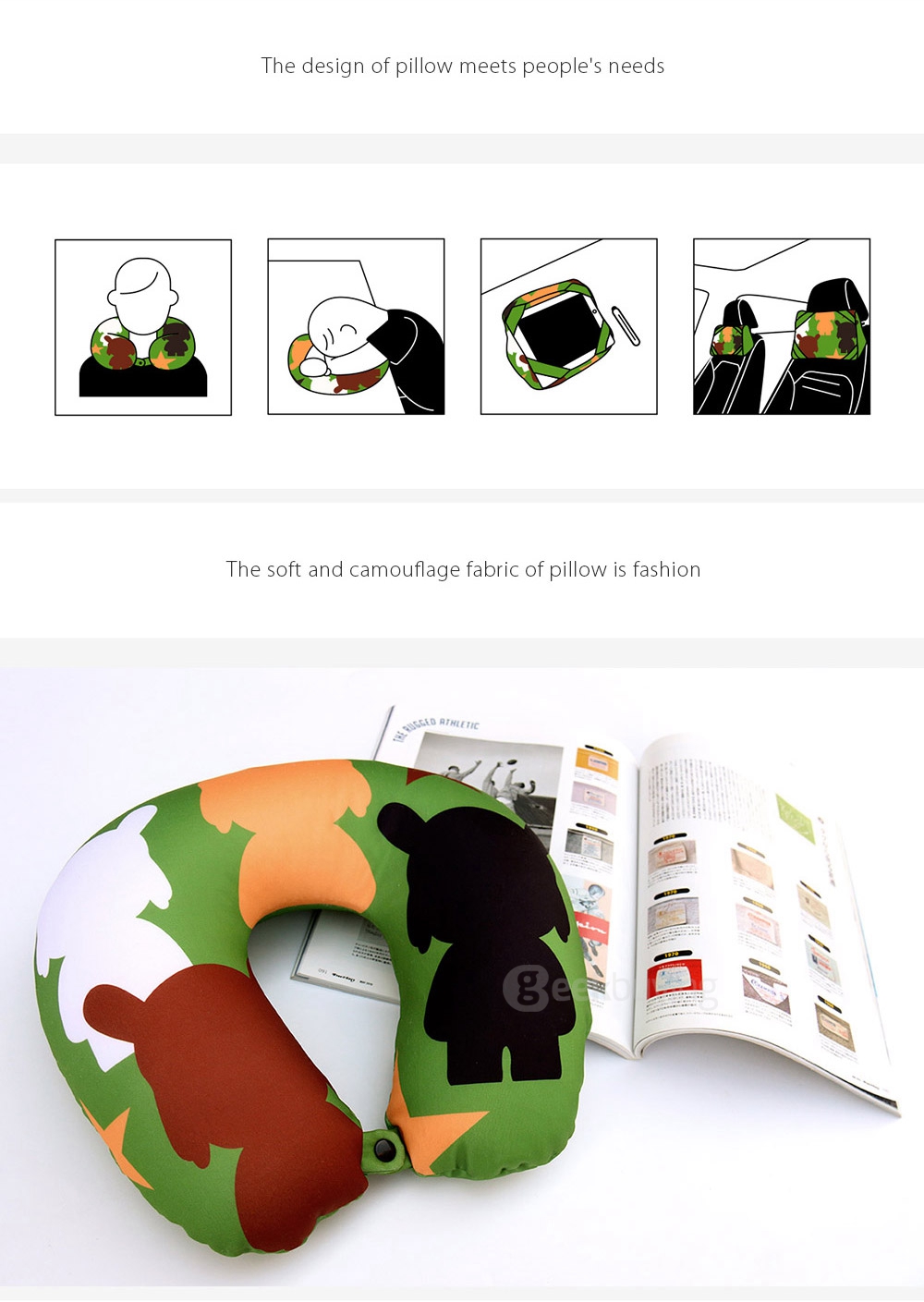 Original Xiaomi Multifunctional Neck Pillow U Shaped Pillow Foam Pillow