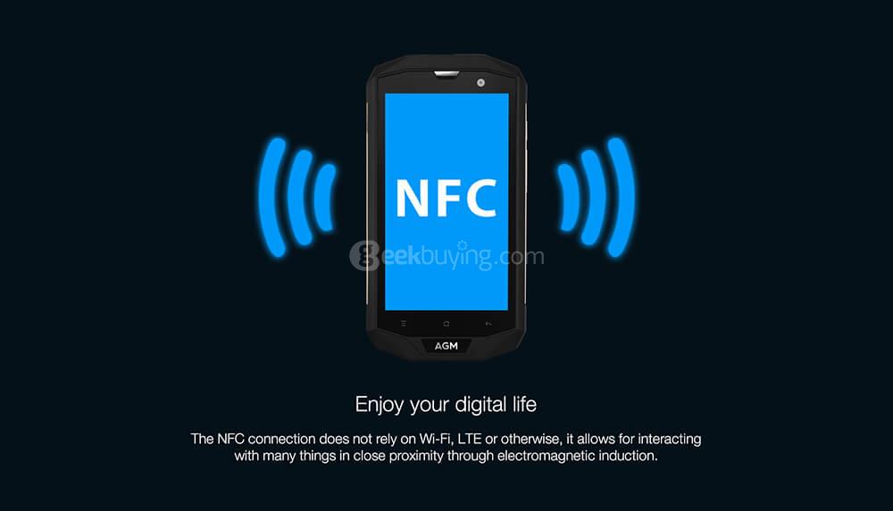 [HK Stock][US Version]AGM A8 5.0 Inch 4G LTE Smartphone IP68 Waterproof 3GB 32GB Qualcomm MSM8916 13.0MP Cam Android 7.0 OTG NFC 4050mAh - Gold