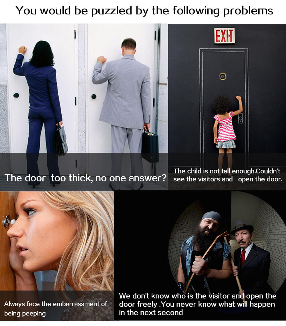 Danmini YB-35AHD-M Door Security Camera 3.5"Digital Peephole Door Viewer 2.0MP Security Camera -Gold