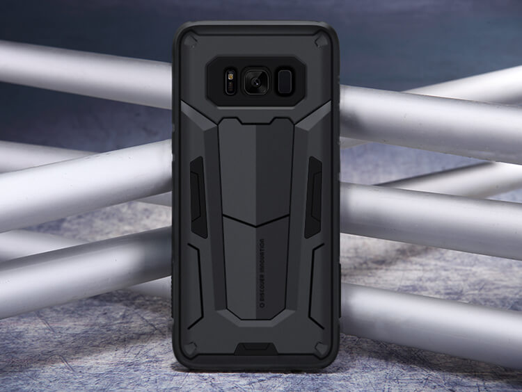 Nillkin Defendor 4 TPU Case Bracket Holder Shockproof Back Cover For Samsung Galaxy S8 - Black