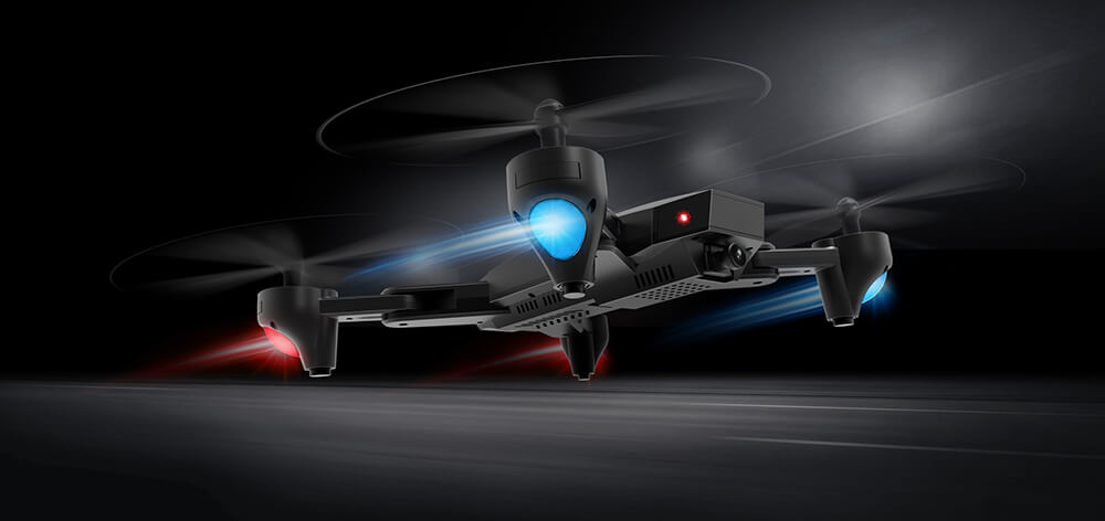 VISUO XS809HW 720P WIFI FPV Foldable Arm With Wide Angle Camera High Hold Mode RC Quadcopter RTF - Black