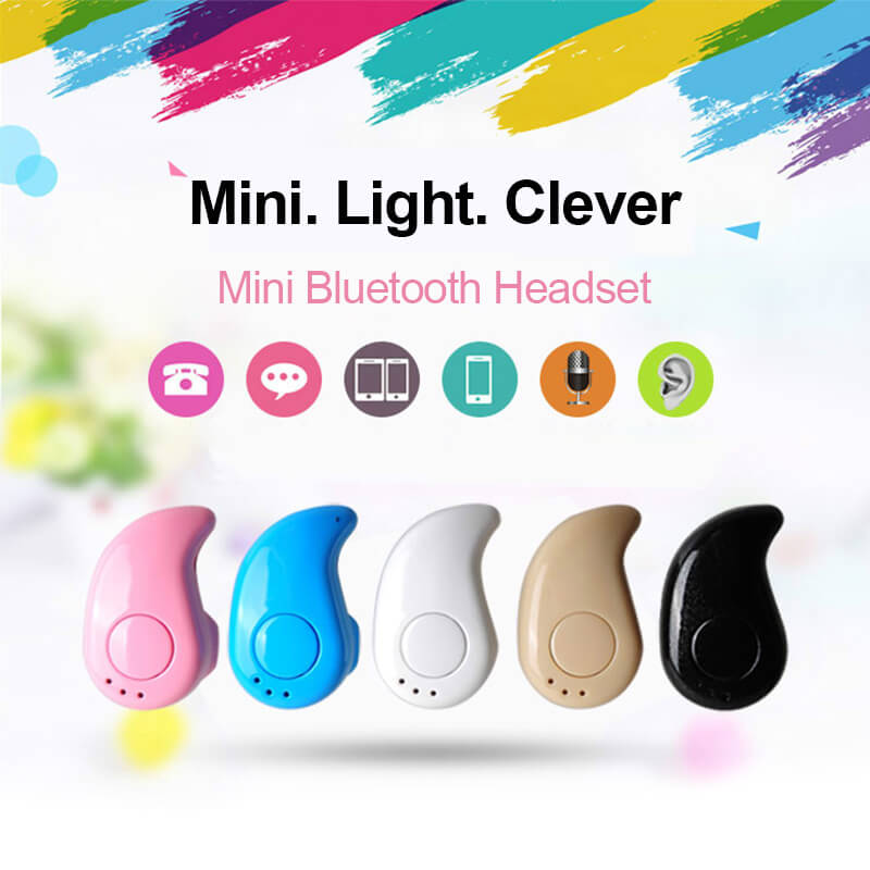 S530 Wireless Bluetooth In-ear Stereo Earphone Headset with Microphone - White