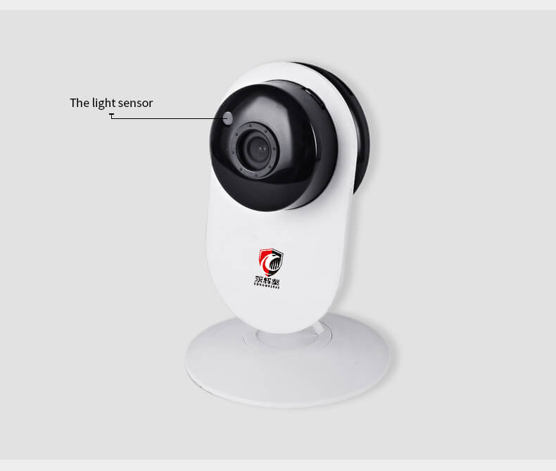 E12 720P IP Camera WiFi Built-in IR-cut 1/4 inch CMOS Night Vision P2P 128GB SD Card Dynamic Stream Motion Detection -White