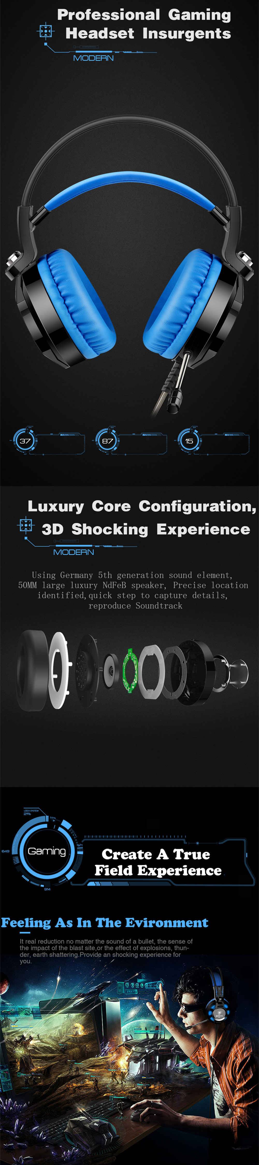 Nubwo K6 Gaming Headphone with 