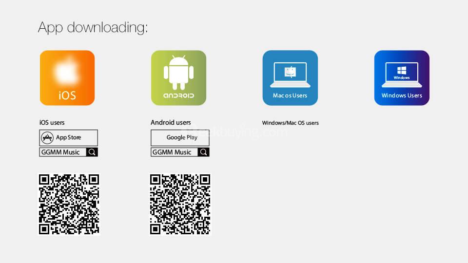 GGMM WS-401 M4 Dual Wireless Speaker WiFi Bluetooth Mini Portable Speaker Home Hi-Fi Music Player - Blue