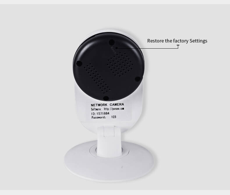E12 720P IP Camera WiFi Built-in IR-cut 1/4 inch CMOS Night Vision P2P 128GB SD Card Dynamic Stream Motion Detection -White