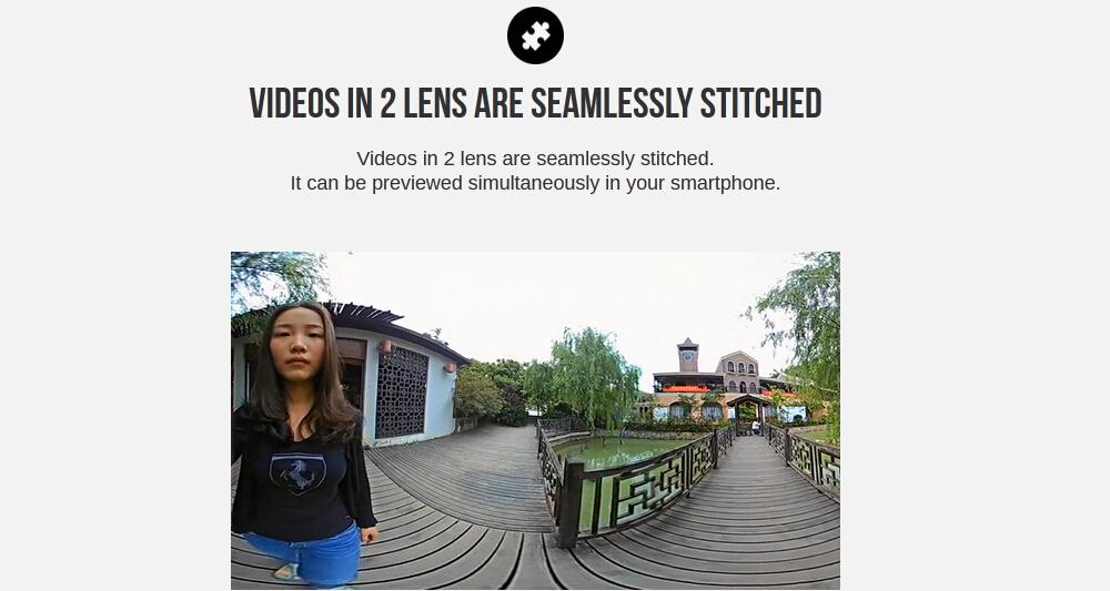 ELE CAM 360 Panoramic Action Camera SPCA6350M F2.0 Dual Lens OV4689 1080P@30fps Sport Camera