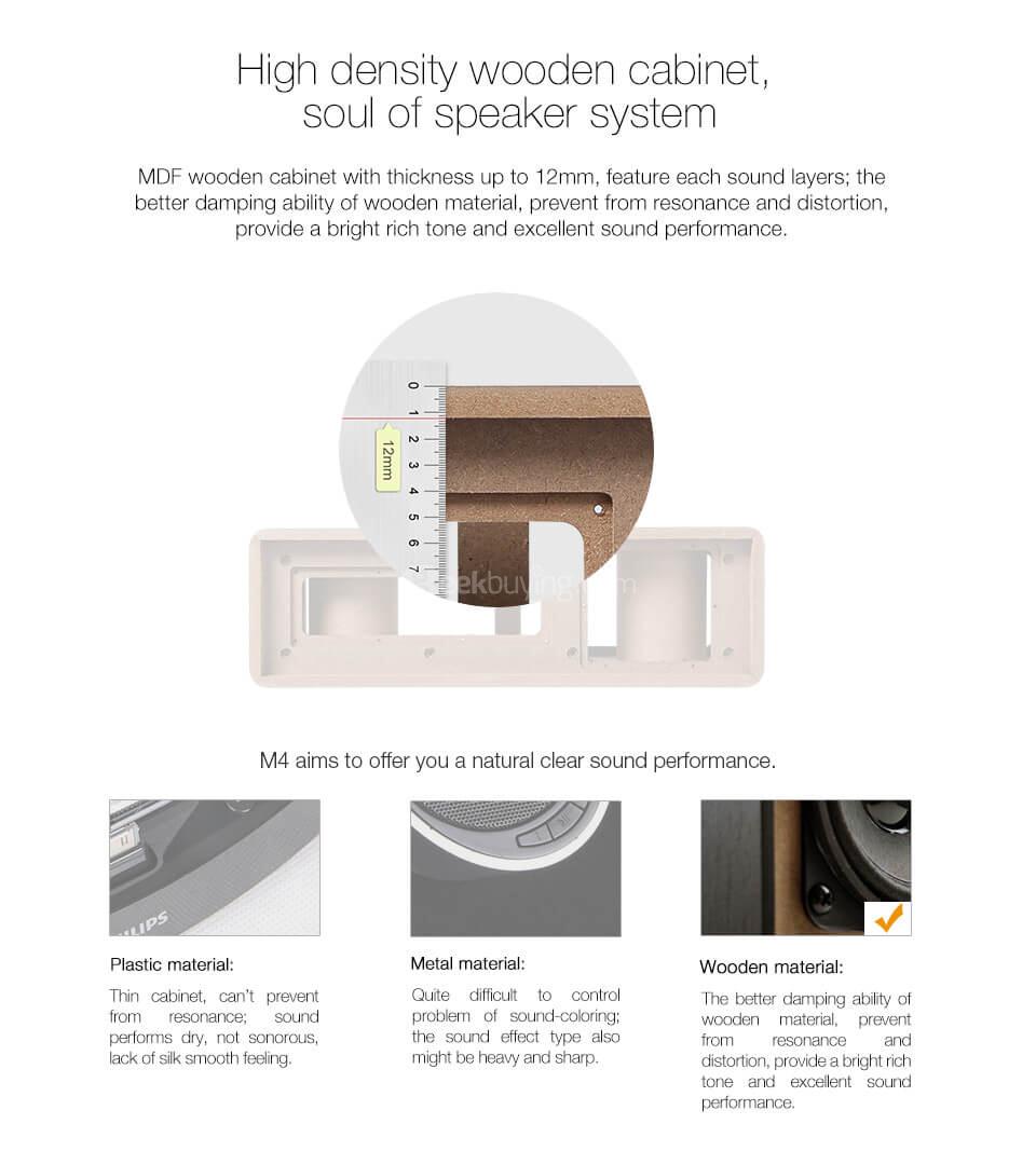 GGMM WS-401 M4 Dual Wireless Speaker WiFi Bluetooth Mini Portable Speaker Home Hi-Fi Music Player - Blue